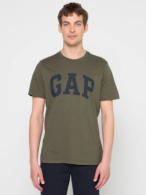 T-shirt z nadrukiem GAP czarny