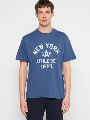T-shirt z nadrukiem GAP niebieski