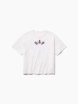 T-shirt z nadrukiem GAP biały