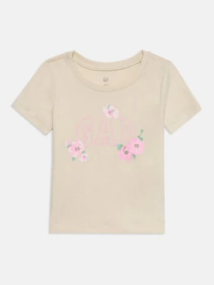 T-shirt z nadrukiem GAP beżowy