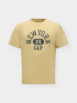 T-shirt z nadrukiem GAP beżowy