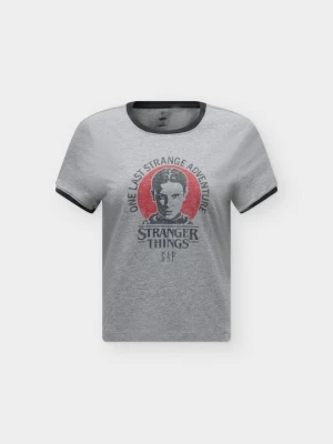 T-shirt z nadrukiem GAP ciemnoszary
