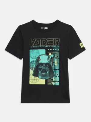 T-shirt z nadrukiem GAP czarny