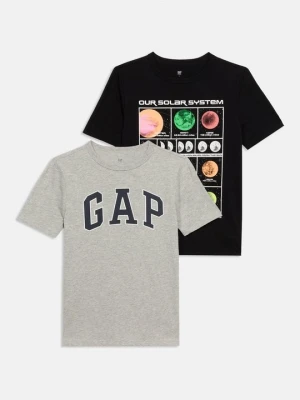 T-shirt z nadrukiem GAP czarny