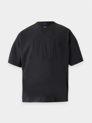 T-shirt z nadrukiem GAP czarny