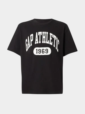 T-shirt z nadrukiem GAP czarny