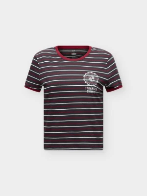 T-shirt z nadrukiem GAP czerwony