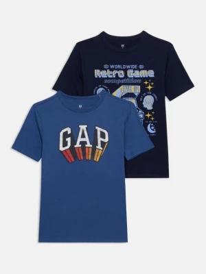 T-shirt z nadrukiem GAP granatowy