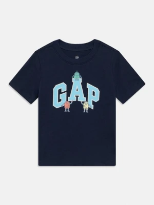 T-shirt z nadrukiem GAP granatowy
