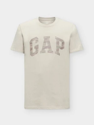 T-shirt z nadrukiem GAP jasnobrązowy