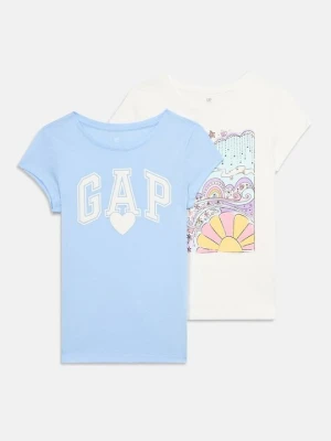 T-shirt z nadrukiem GAP jasnoniebieski