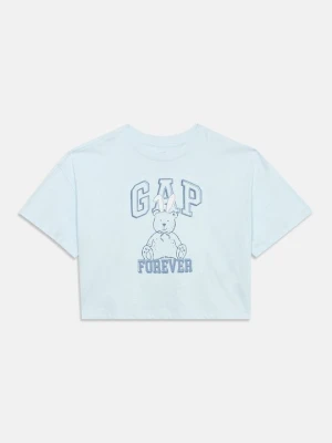 T-shirt z nadrukiem GAP jasnoniebieski