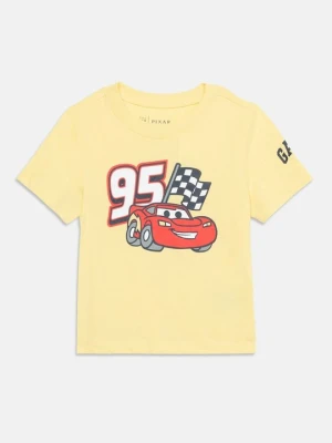 T-shirt z nadrukiem GAP jasnożółty