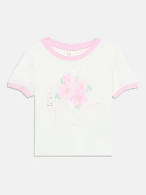 T-shirt z nadrukiem GAP mleczny