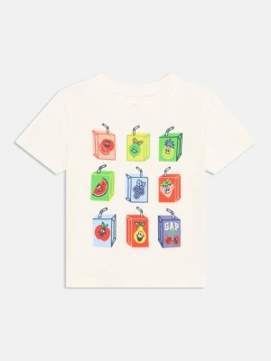 T-shirt z nadrukiem GAP mleczny