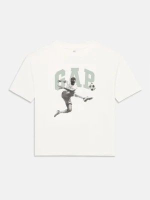 T-shirt z nadrukiem GAP mleczny