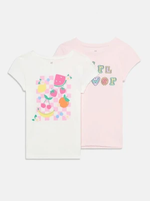 T-shirt z nadrukiem GAP mleczny