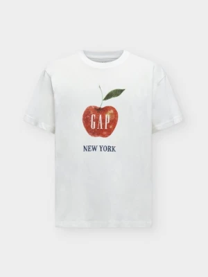 T-shirt z nadrukiem GAP mleczny