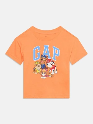 T-shirt z nadrukiem GAP pomarańczowy