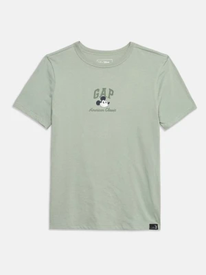 T-shirt z nadrukiem GAP zielony