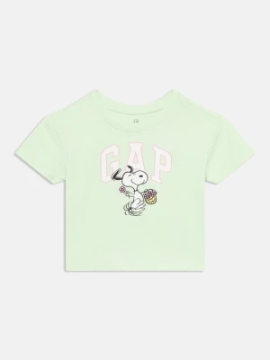 T-shirt z nadrukiem GAP zielony