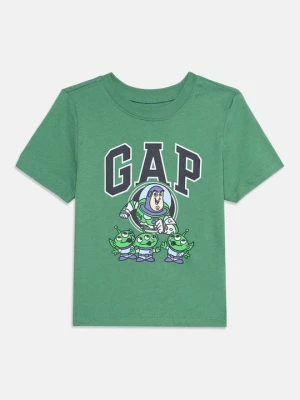 T-shirt z nadrukiem GAP zielony