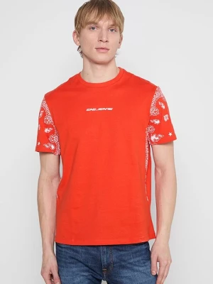 T-shirt z nadrukiem GAS Jeans pomarańczowy