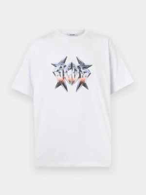 T-shirt z nadrukiem GCDS biały