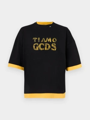 T-shirt z nadrukiem GCDS czarny