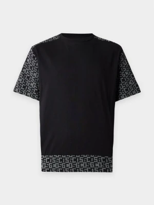 T-shirt z nadrukiem GCDS czarny