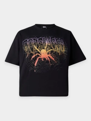 T-shirt z nadrukiem GCDS czarny