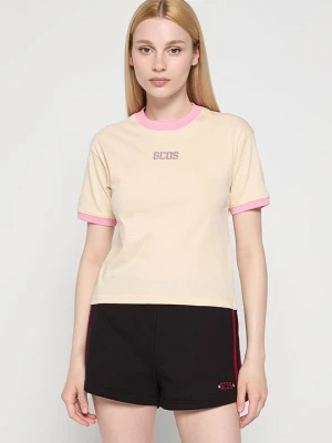 T-shirt z nadrukiem GCDS różowy