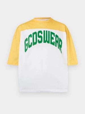 T-shirt z nadrukiem GCDS żółty
