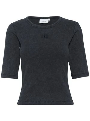 T-shirt z nadrukiem Gestuz szary