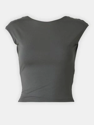 Zdjęcie produktu T-shirt z nadrukiem Gina Tricot ciemnoszary