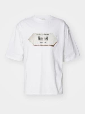 T-shirt z nadrukiem GmbH biały