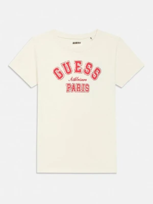 T-shirt z nadrukiem Guess biały