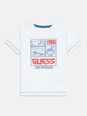 T-shirt z nadrukiem Guess biały