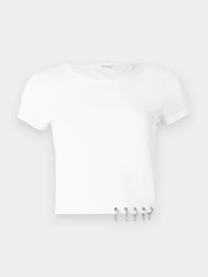 T-shirt z nadrukiem Guess biały