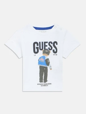 T-shirt z nadrukiem Guess biały