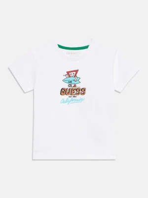 T-shirt z nadrukiem Guess biały