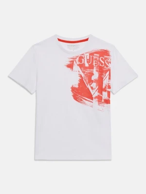T-shirt z nadrukiem Guess biały