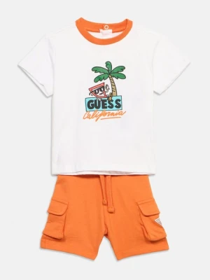 T-shirt z nadrukiem Guess biały