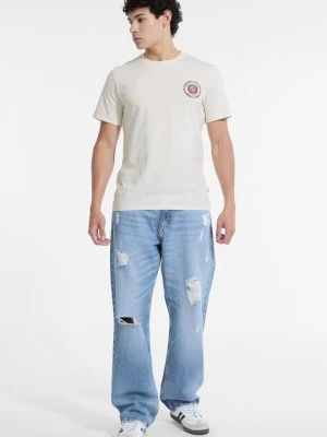 T-shirt z nadrukiem Guess biały