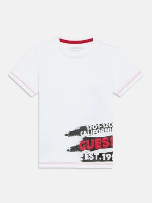 T-shirt z nadrukiem Guess biały