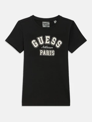 T-shirt z nadrukiem Guess czarny