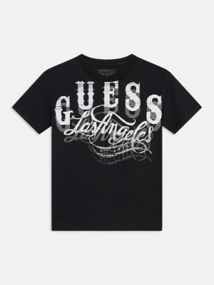 T-shirt z nadrukiem Guess czarny