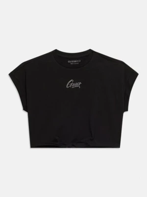 T-shirt z nadrukiem Guess czarny
