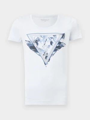 T-shirt z nadrukiem Guess jasnoniebieski