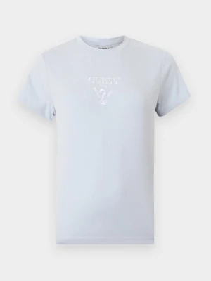 T-shirt z nadrukiem Guess jasnoniebieski